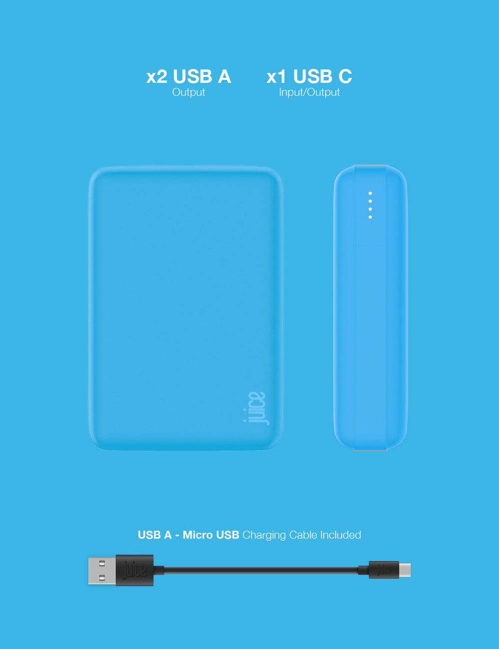 Juice ECO 4 Charge Power Bank – 12,000mAh