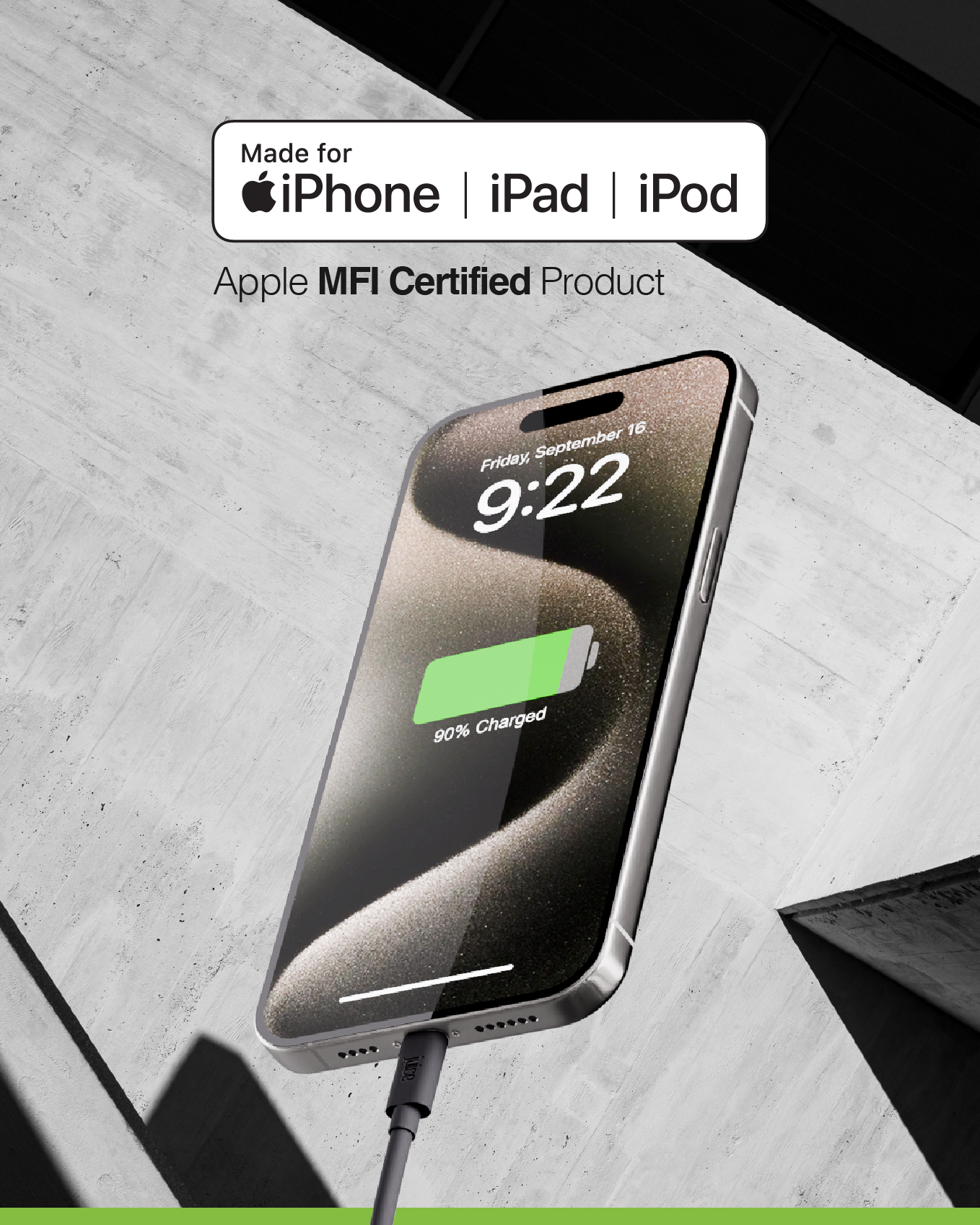 كابل شحن Juice Apple Lightning بطول 3 أمتار