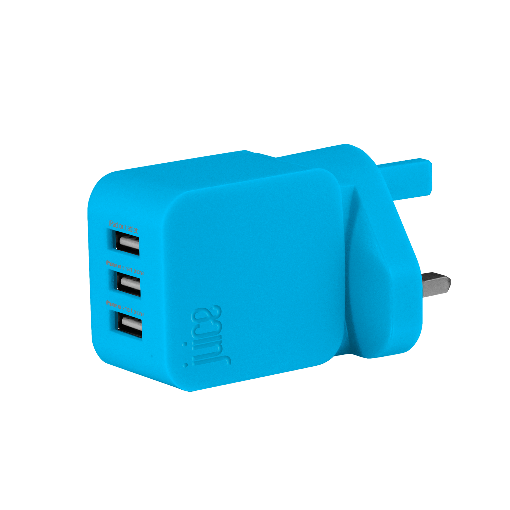 Triple Juice Port 3.4 Amp Mains Charger Plug