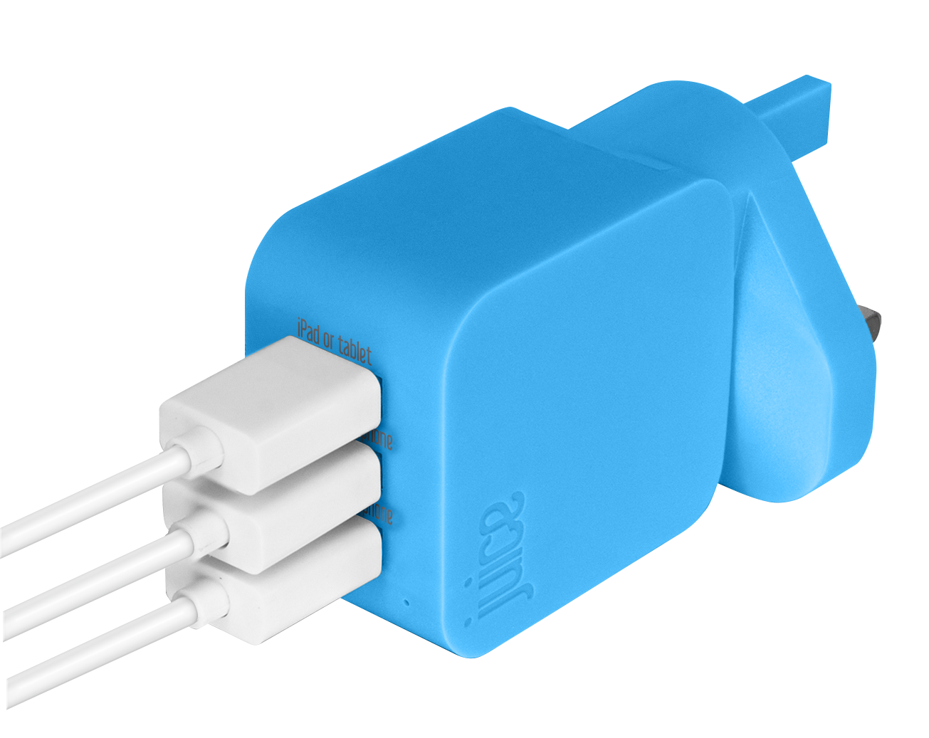 Triple Juice Port 3.4 Amp Mains Charger Plug