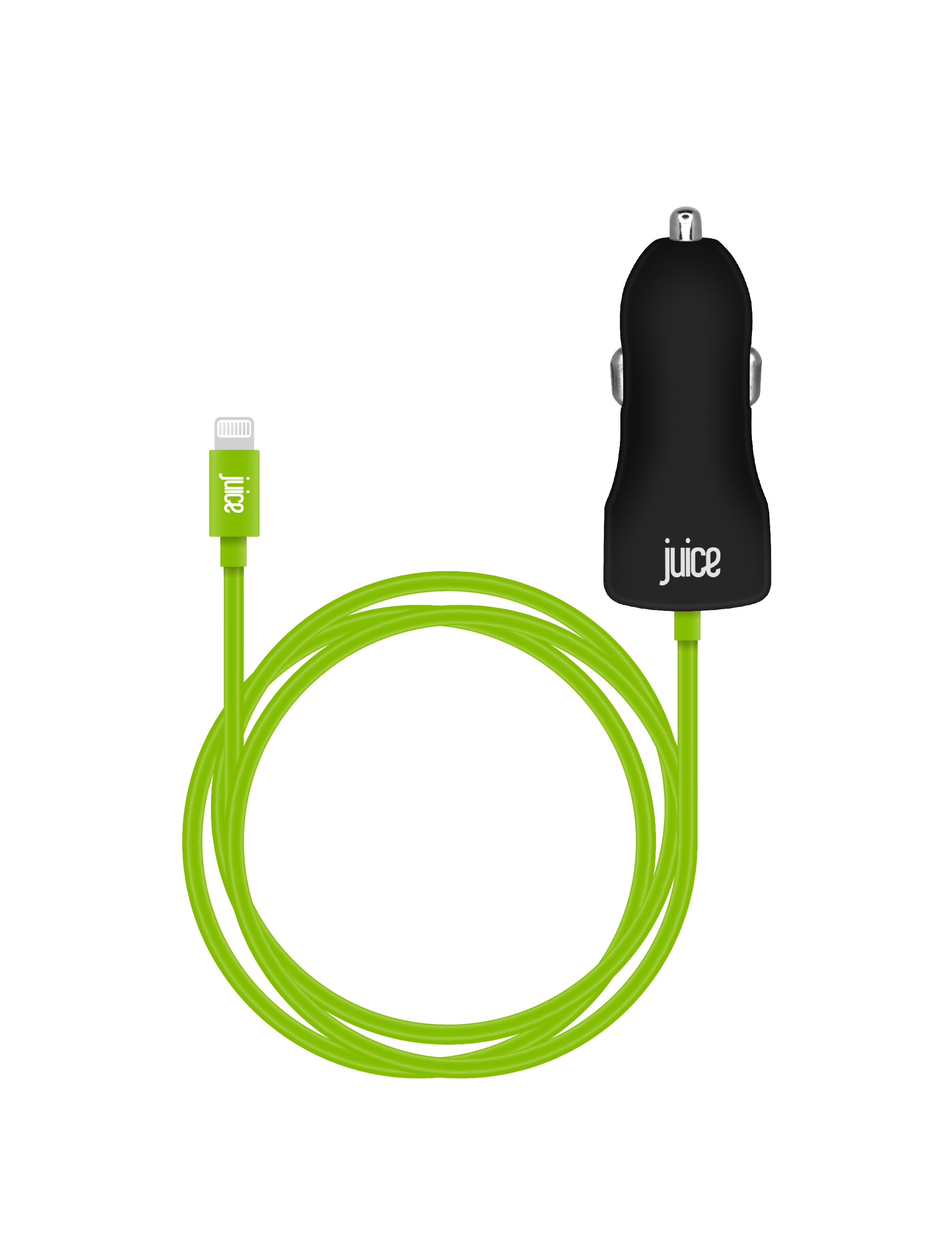 Juice 20W Integrated Lightning Car Charger - Black