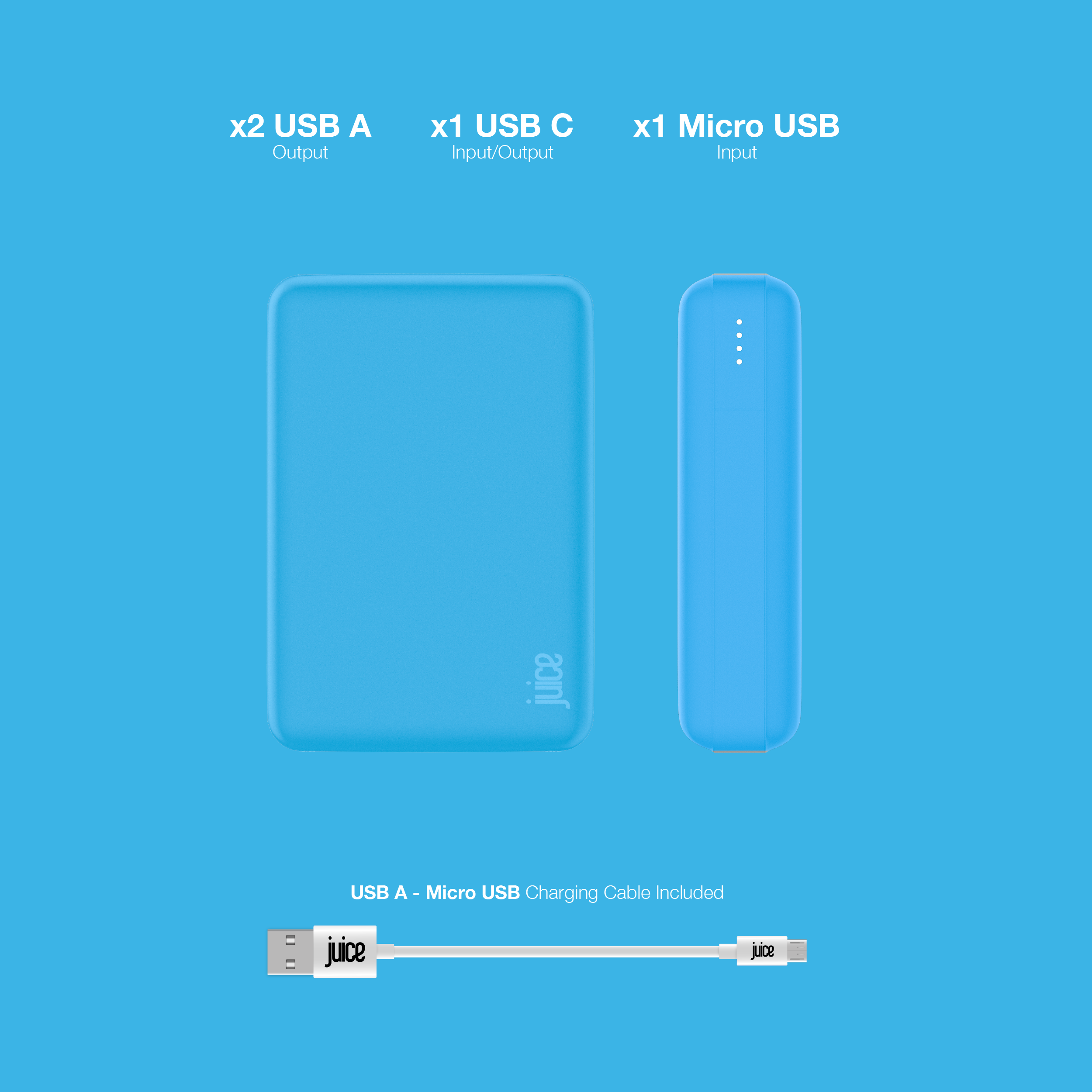 Juice ECO 4 Charge Power Bank – 12,000mAh