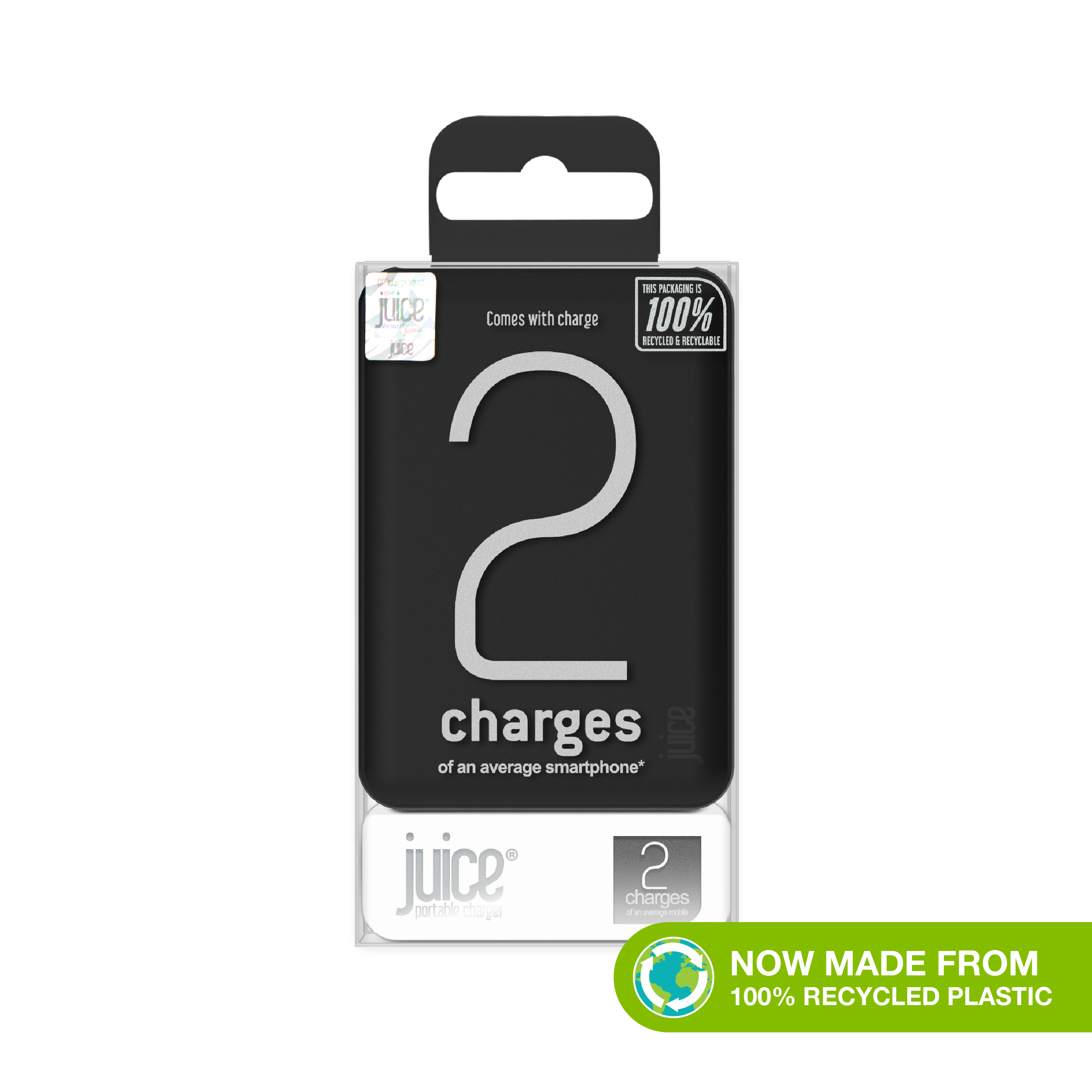 5,000mAh 2 Full Smartphone Charge Portable ECO Power Bank from Juice