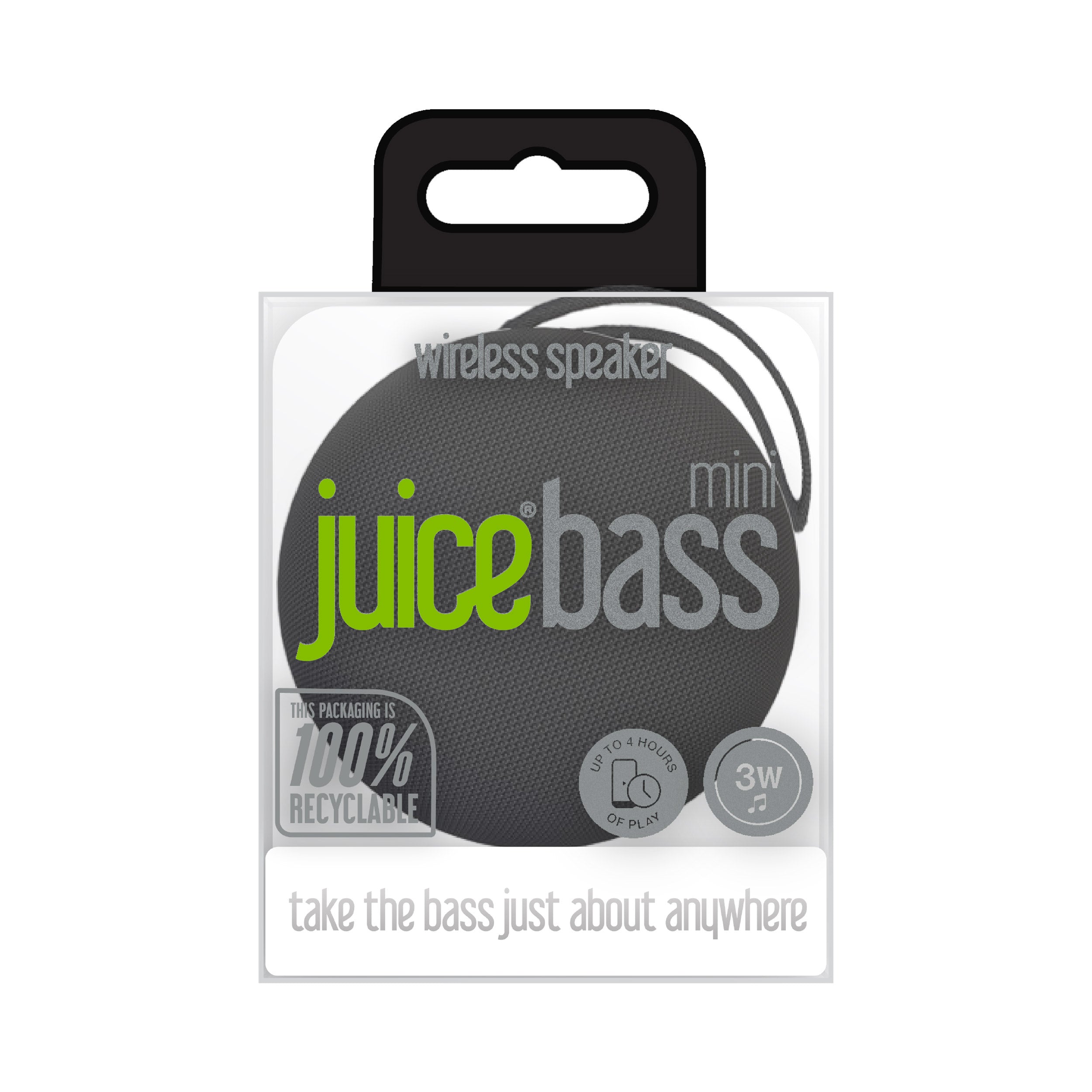 Juice ECO Bass Mini Wireless Speaker – Black