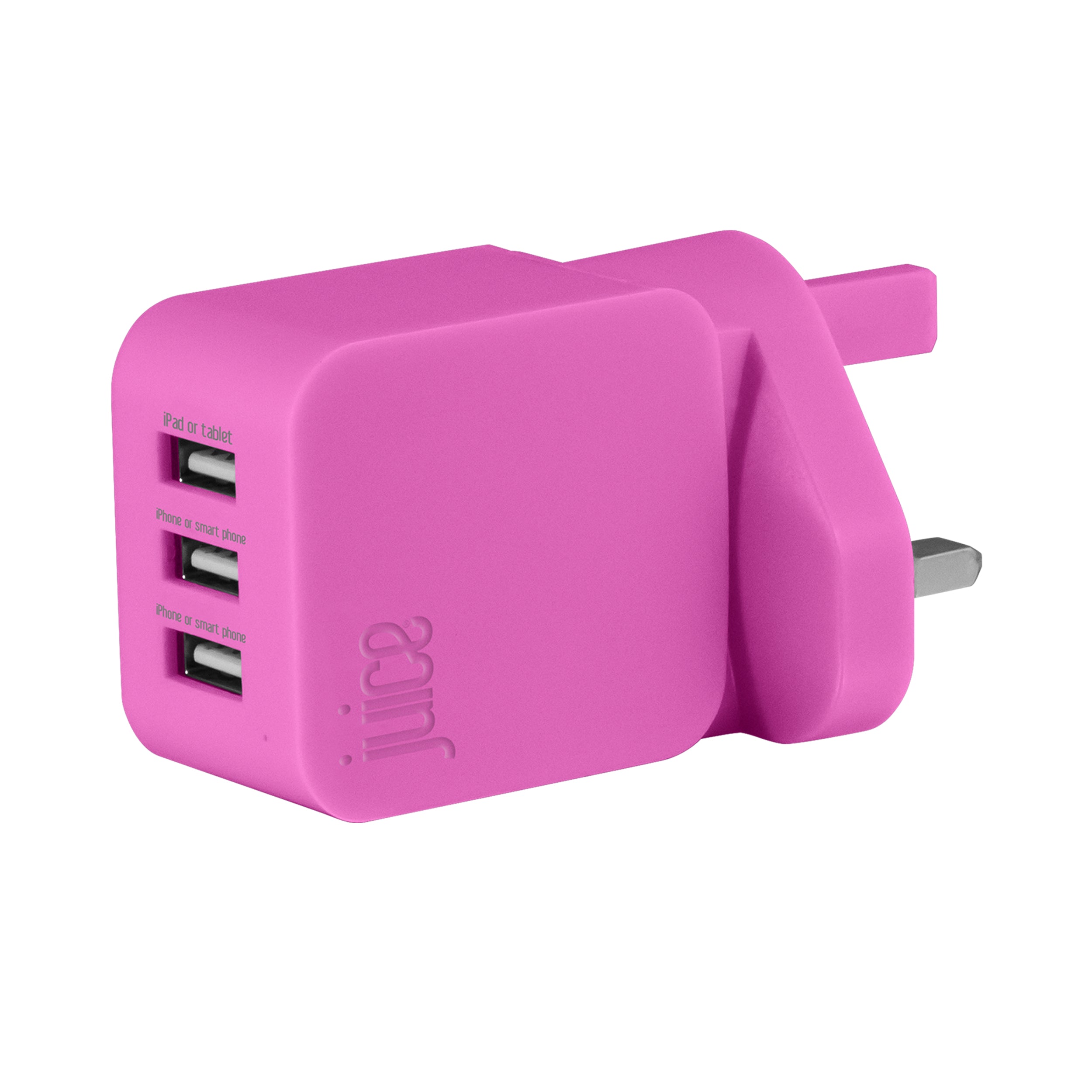 Juice Triple Juice 3.4 Amp 3 Port Mains Charger Plug