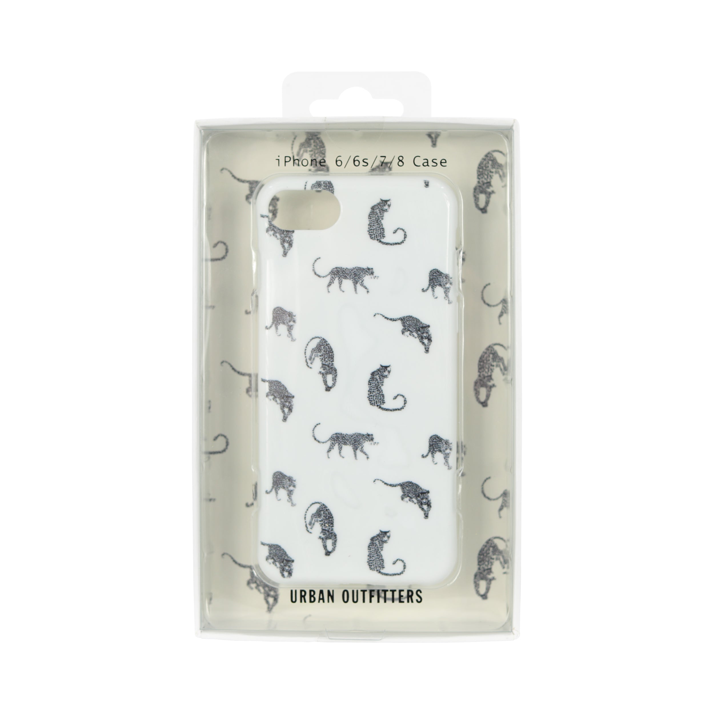 Juice x Urban Outfitters Cheetah iPhone X Phone Case – White/Black