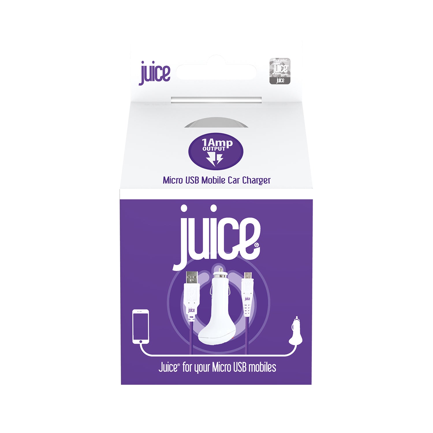 Juice 1A Micro USB with Integrated Cable