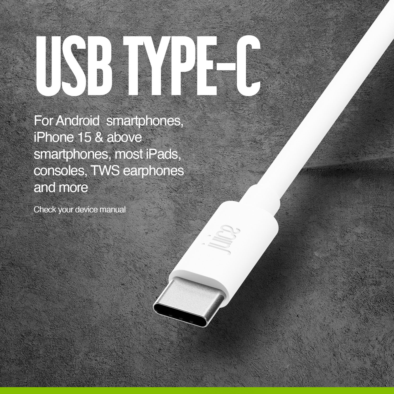 Juice 45W USB-C Mains Charger with 1.5 metre Integrated Cable