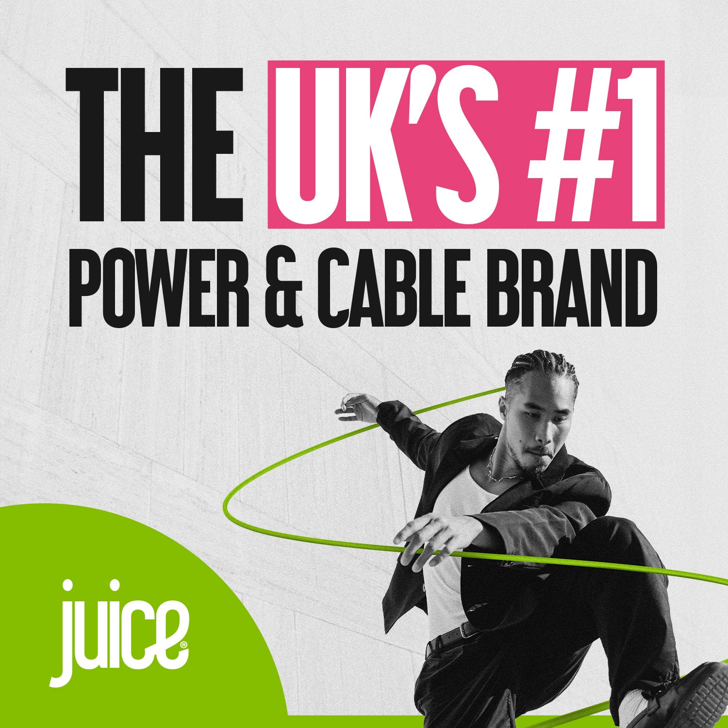 Juice Apple Lightning Braided Charging Cable 1m