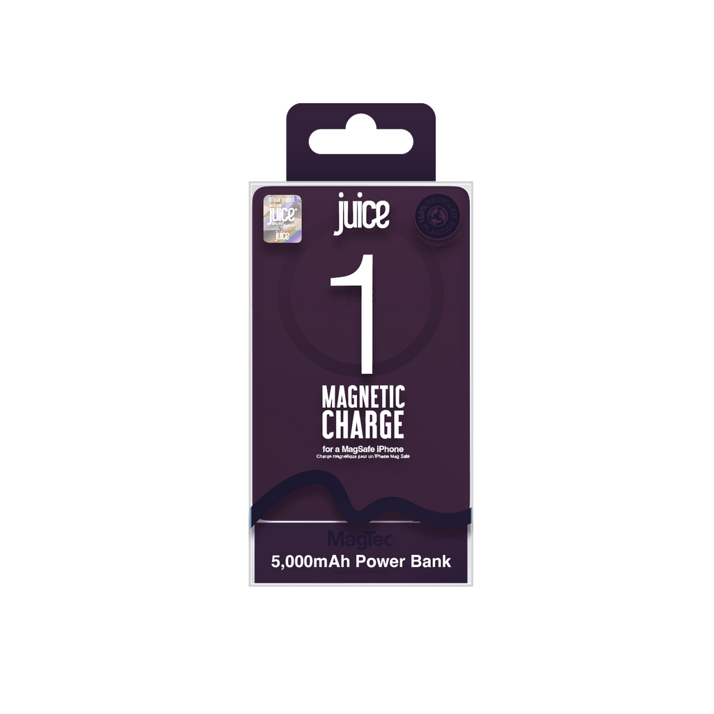 Juice iPhone 18 Colour Matched Bundle 1 – MagTec Power Bank + USB-C Cable 2m – Burgundy – Pb Packaging