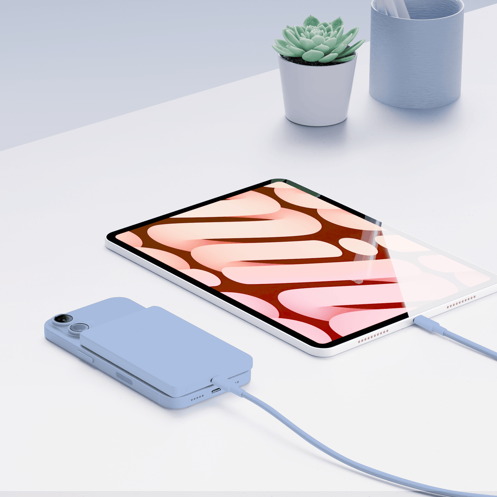 Juice iPhone 18 Colour Matched Bundle 1 – MagTec Power Bank + USB-C Cable 2m – Glacier – Colourmatch