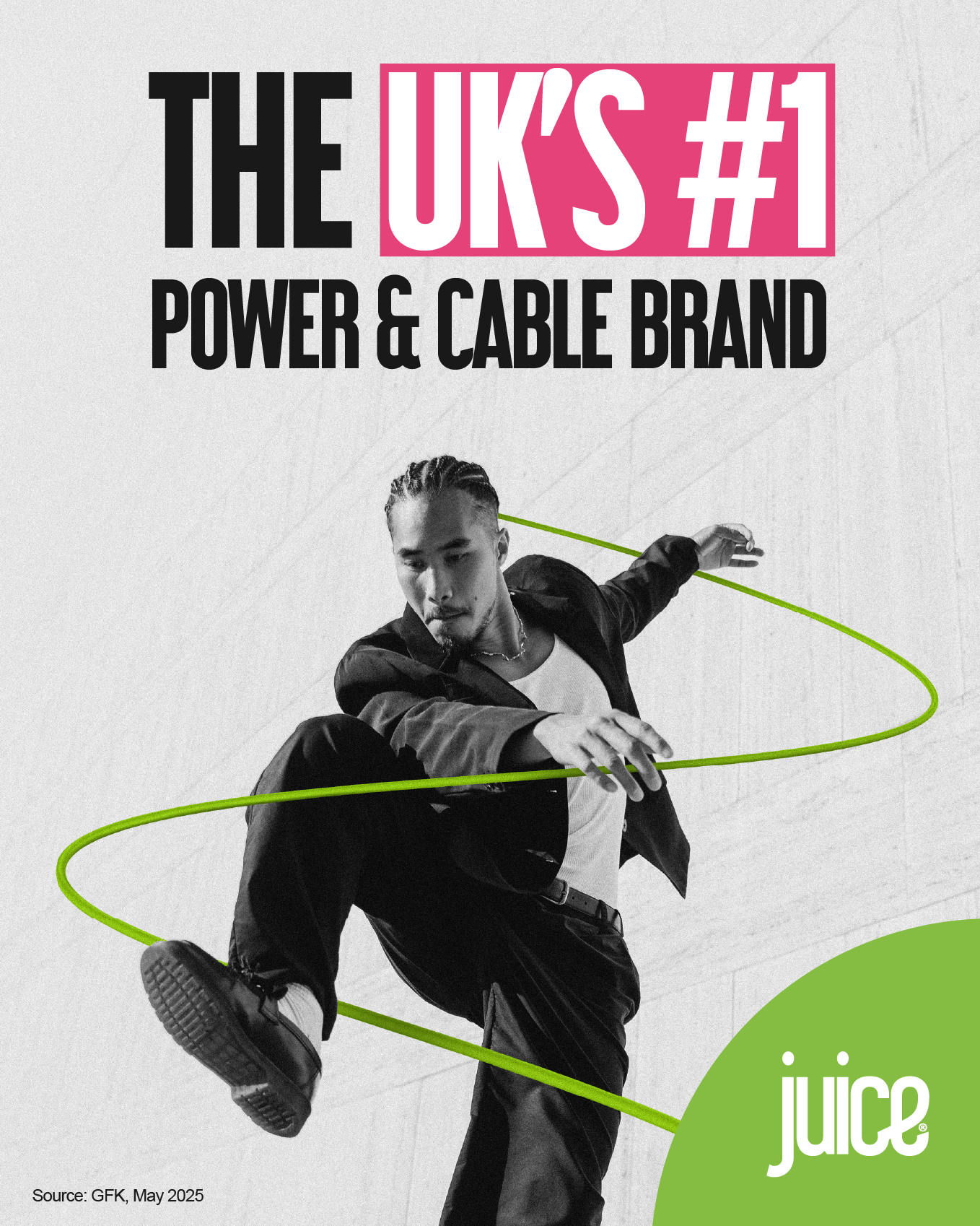 Juice Animals Type C to Type C Braided 2M Charging Cable