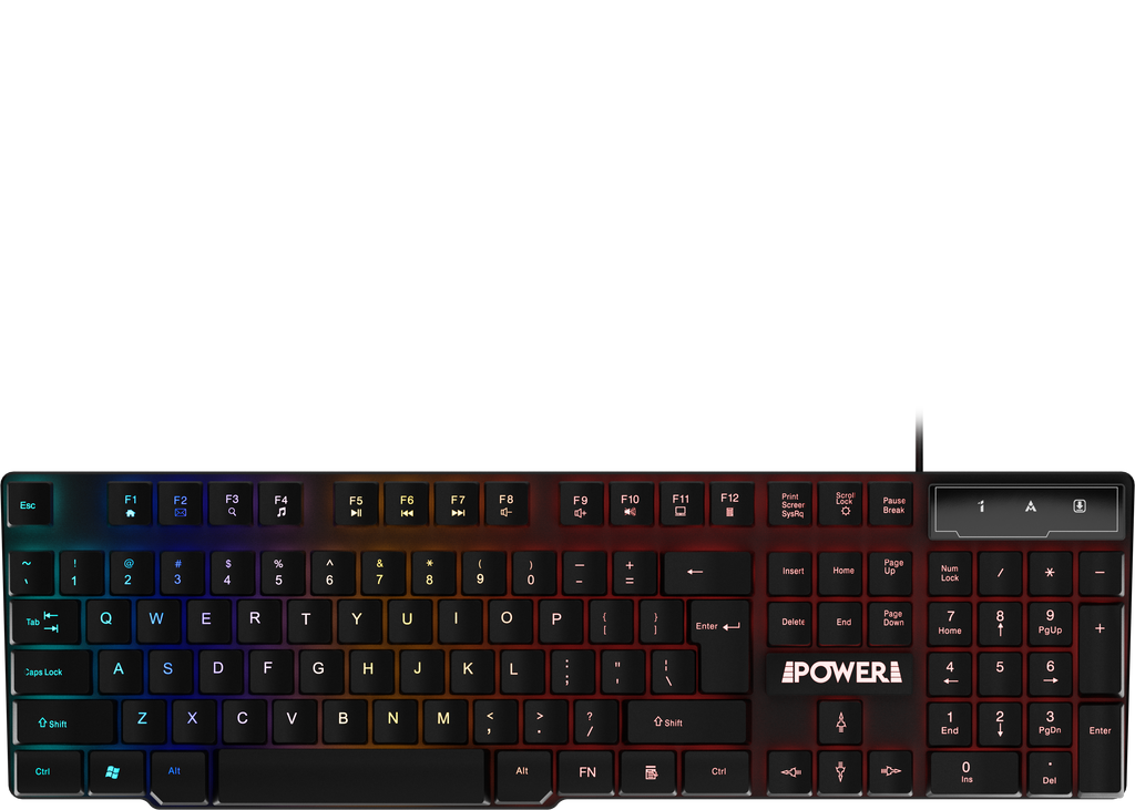 Power Gaming Recon Ocelot RGB Wired Gaming Keyboard - Black
