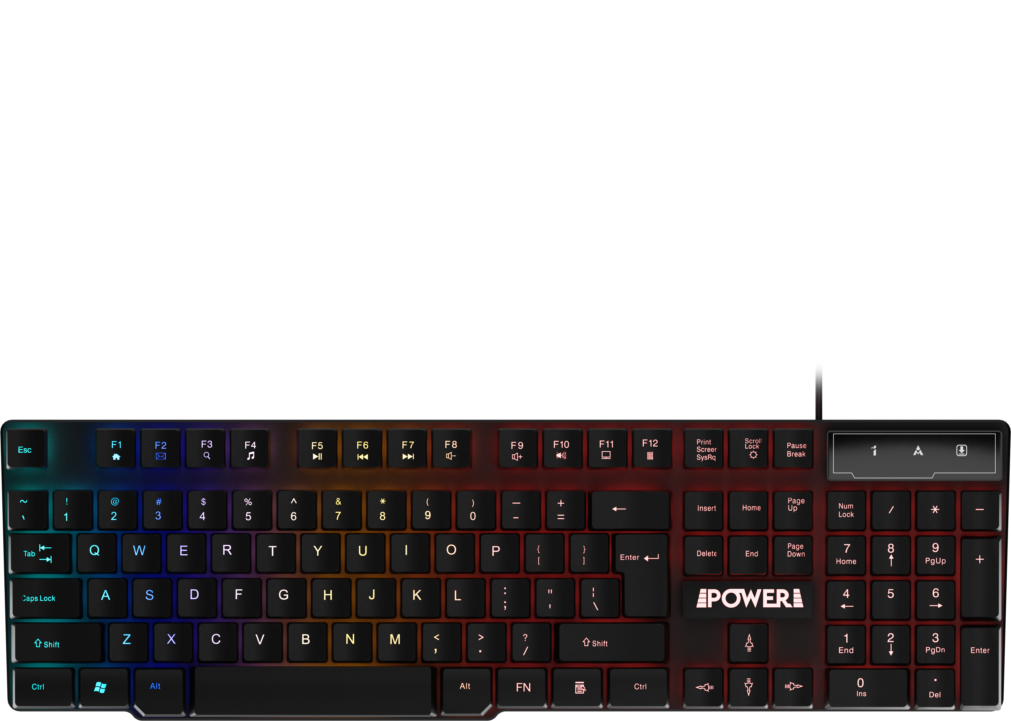 Power Gaming Recon Ocelot RGB Wired Gaming Keyboard - Black