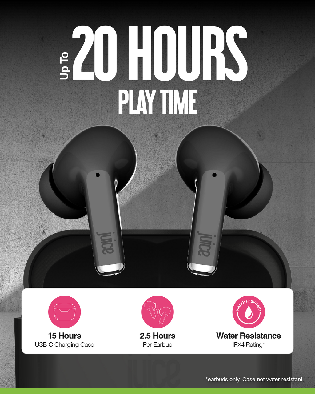 Juice Earphones Go True Wireless