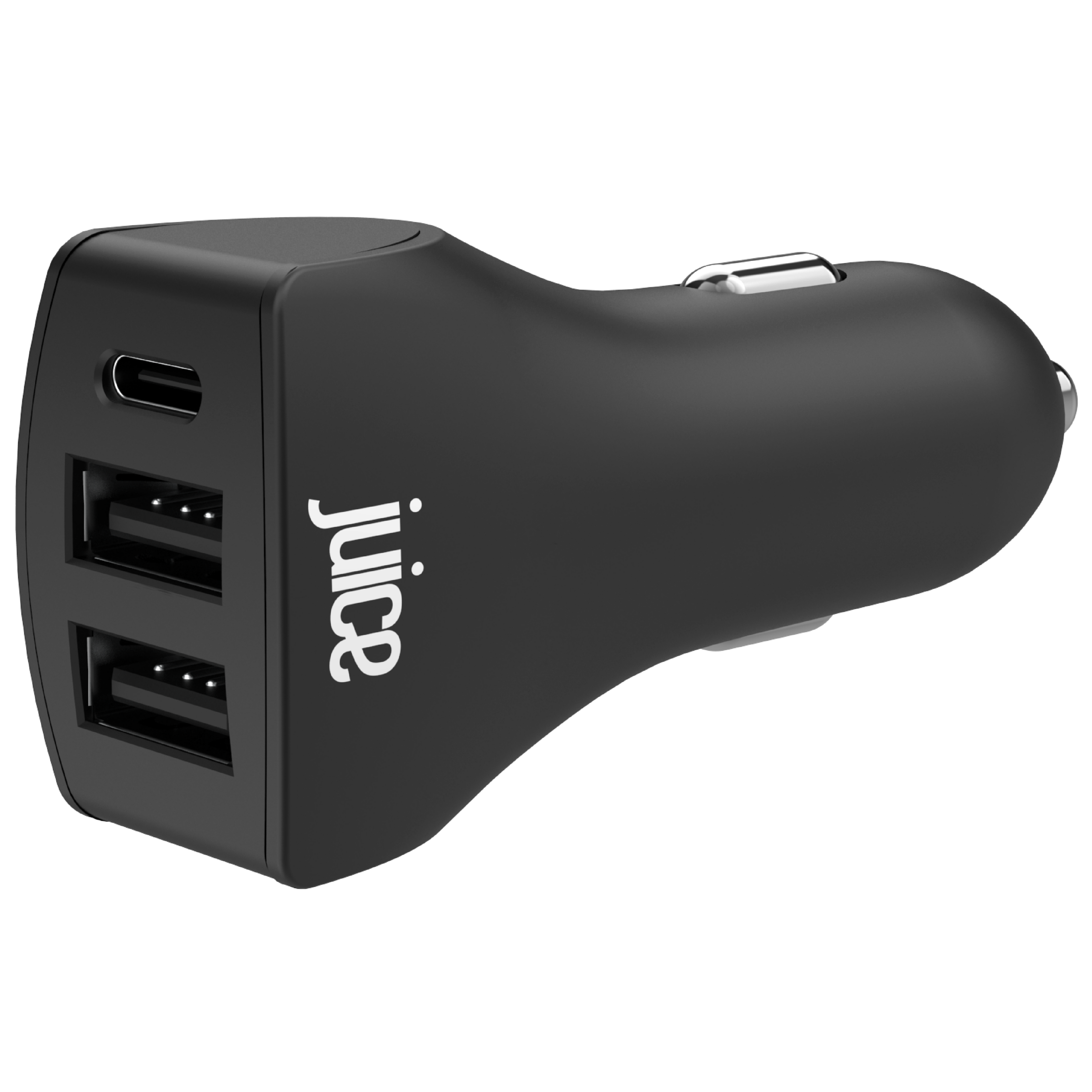 Juice ECO 37W 3-Port Car Charger with Power Delivery – Black