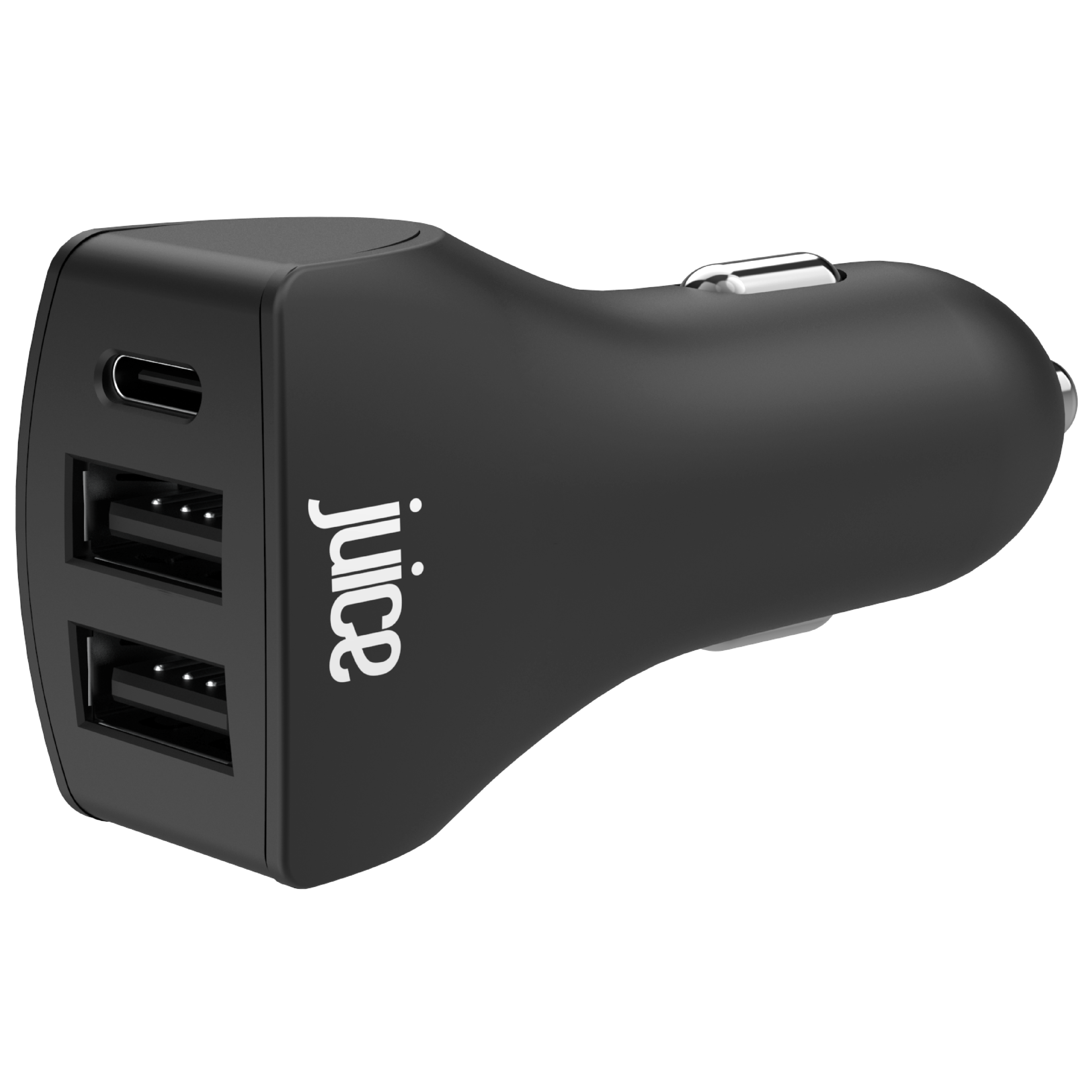 Juice ECO 37W 3-Port Car Charger with Power Delivery – Black