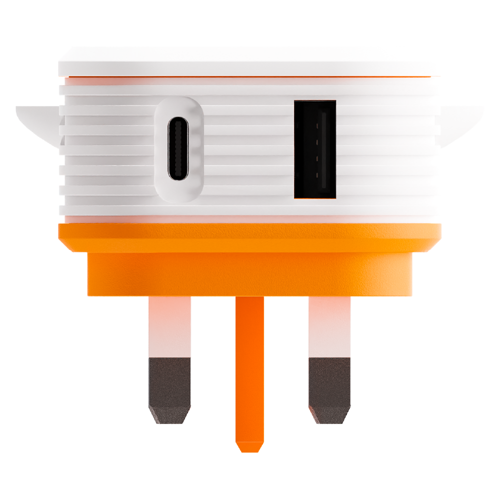 قابس Juice Animals 30W ثنائي المنفذ USB-A/C PD - Tiger