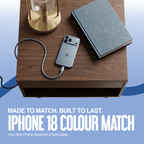 Juice USB-C to USB-C Classic Charging Cable 1m – Glacier – Colour Match