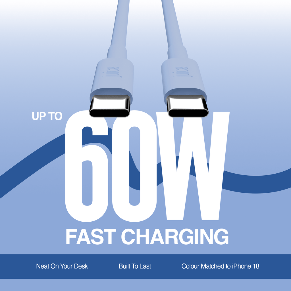 Juice USB-C to USB-C Classic Charging Cable 1m – Glacier – Product Spec
