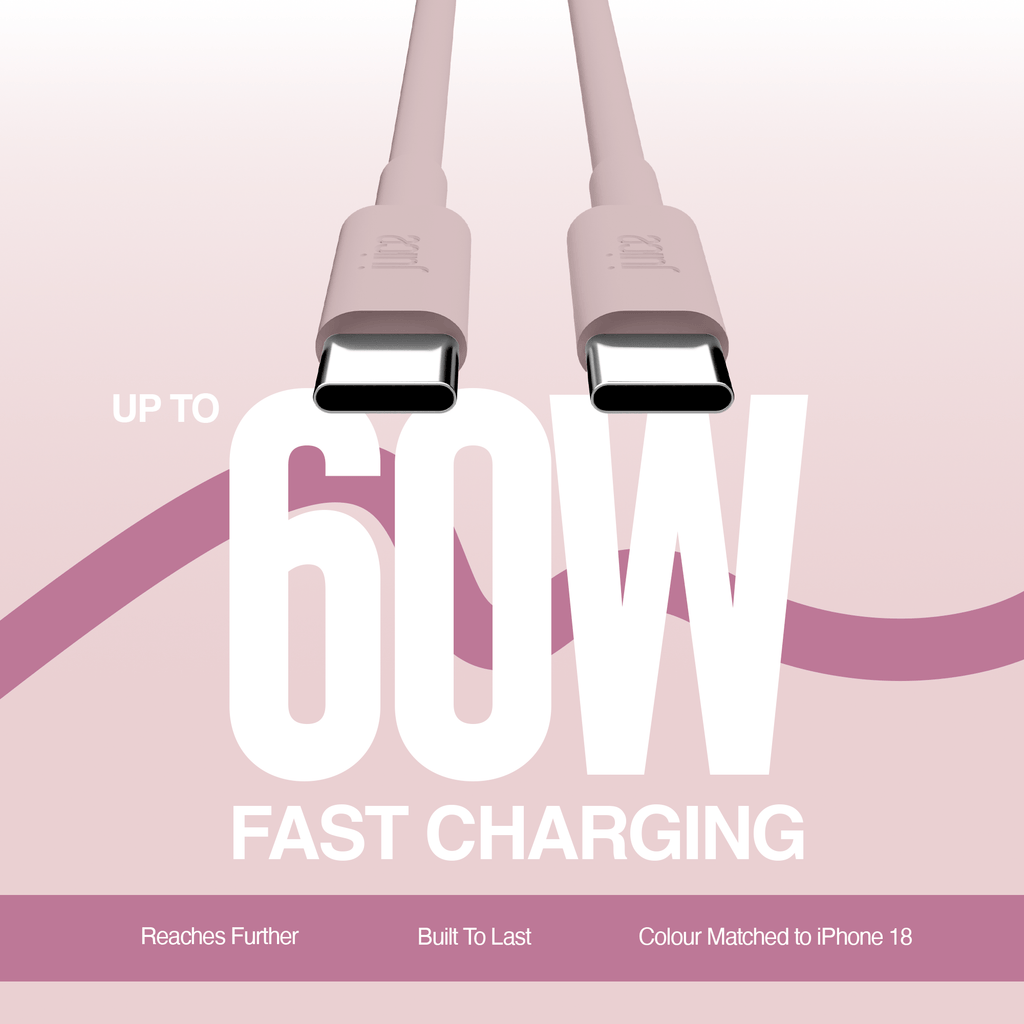 Juice USB-C to USB-C Classic Charging Cable 2m – Pink – Product Spec