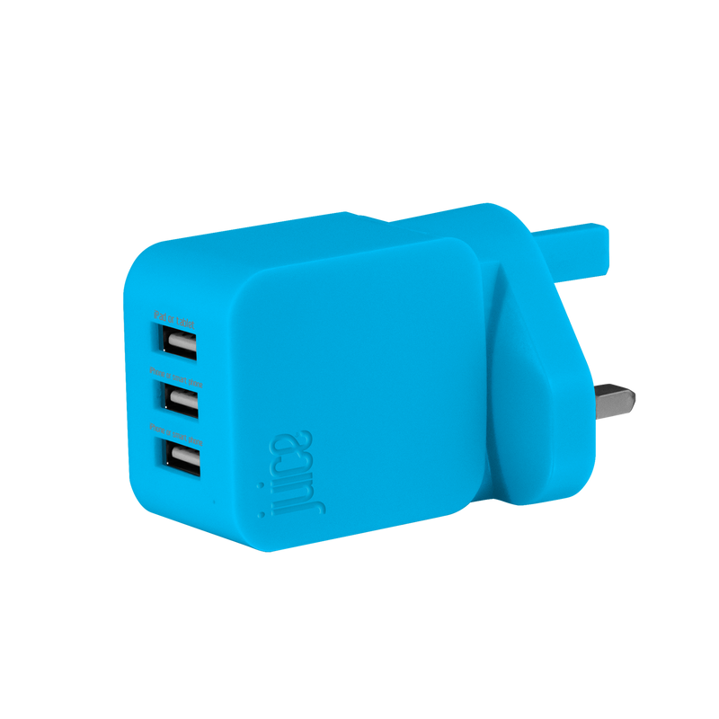 Triple Juice Port 3.4 Amp Mains Charger Plug