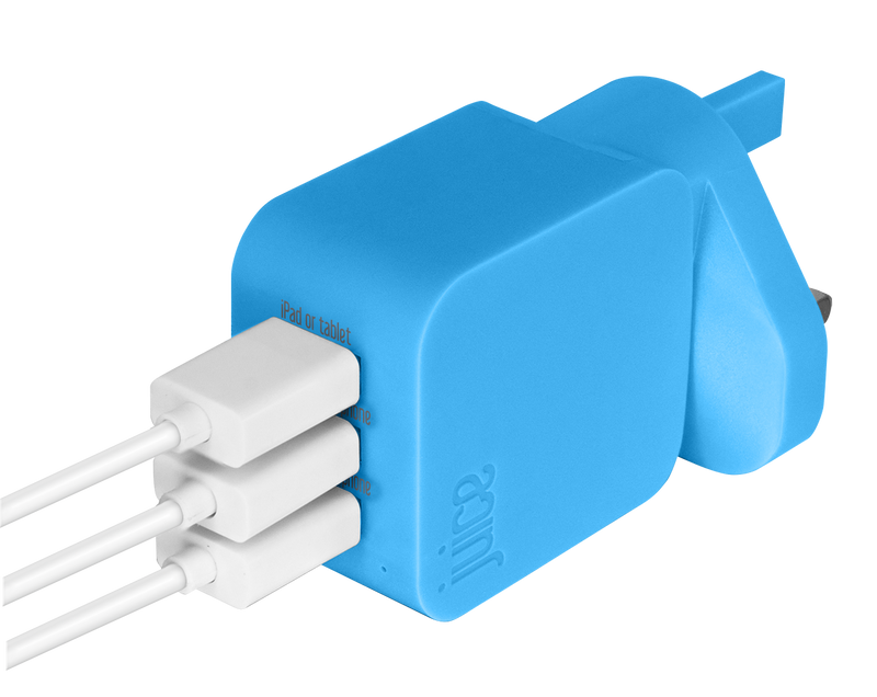 Triple Juice Port 3.4 Amp Mains Charger Plug