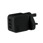 Triple Juice Port 3.4 Amp Mains Charger Plug
