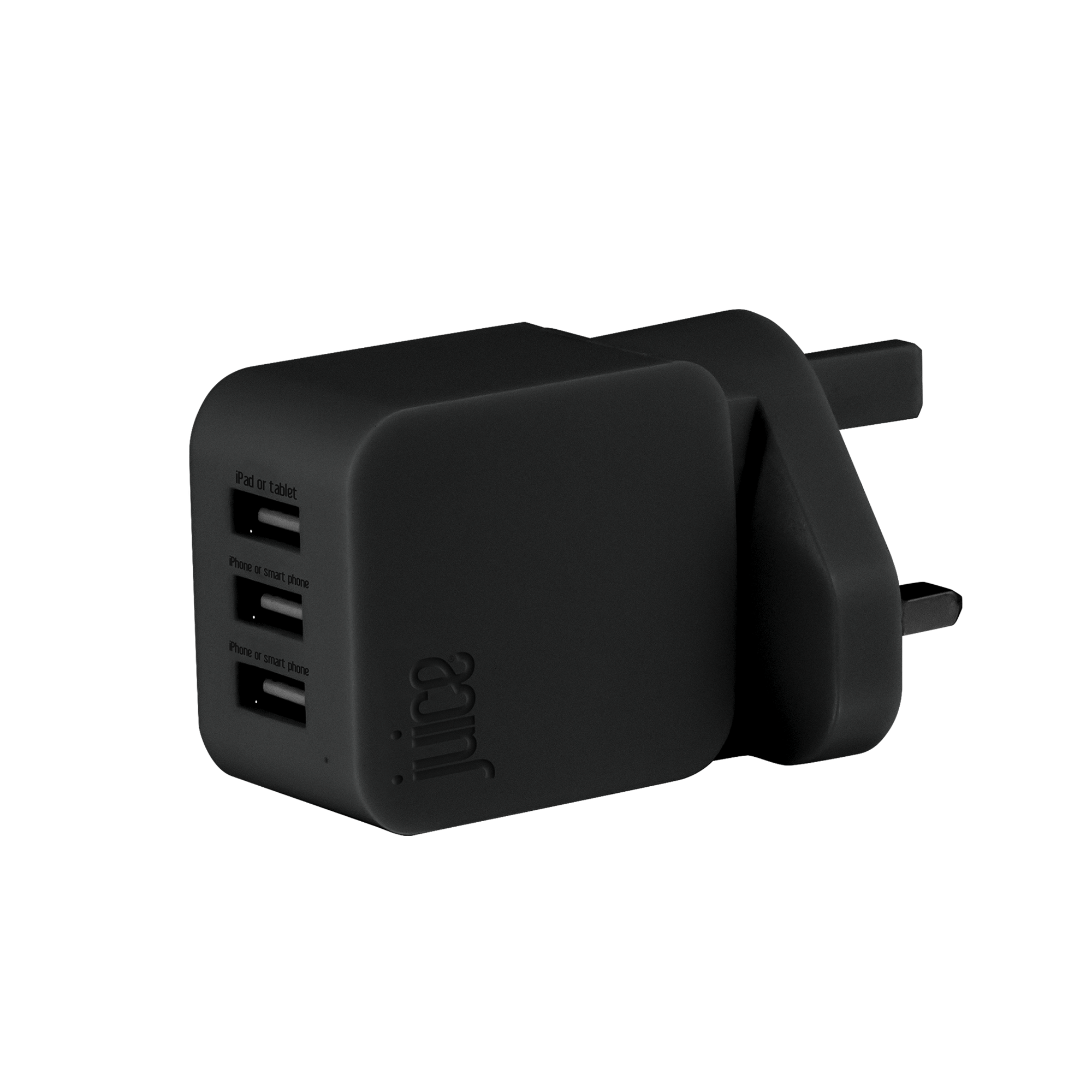 Triple Juice Port 3.4 Amp Mains Charger Plug