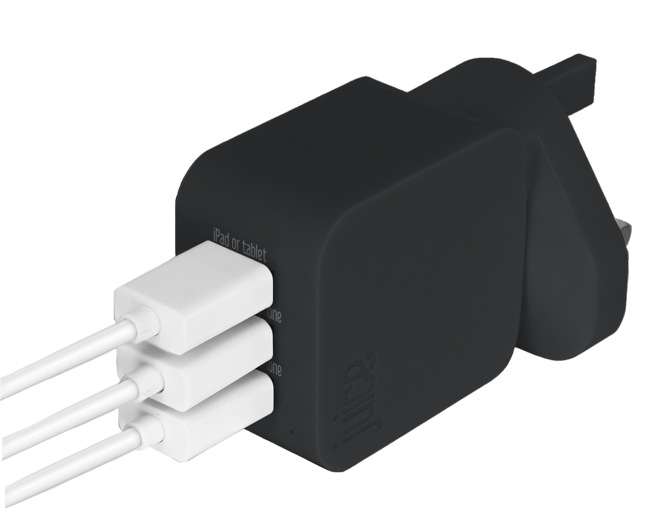 Triple Juice Port 3.4 Amp Mains Charger Plug