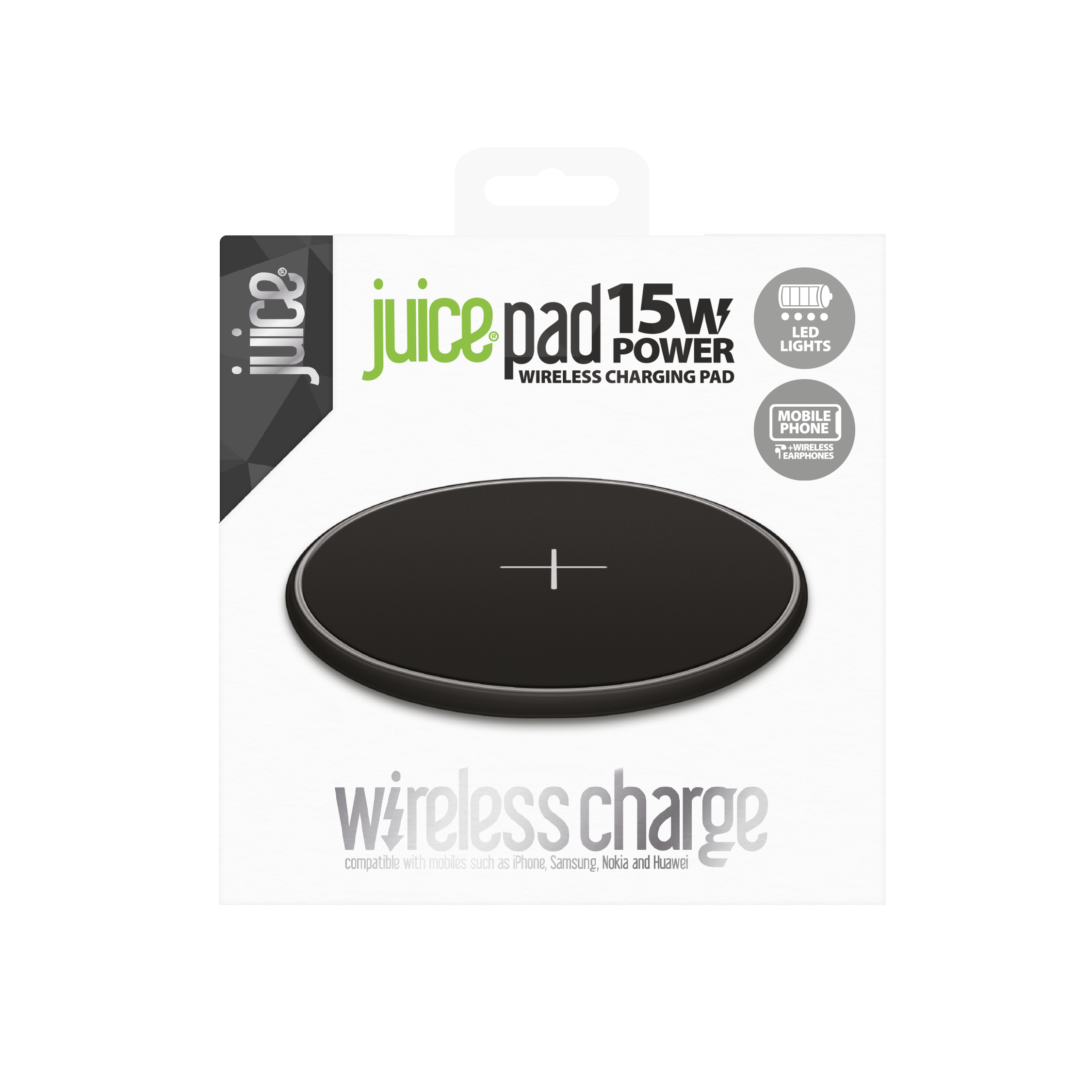 Juice 15W Wireless Charging Pad – Black