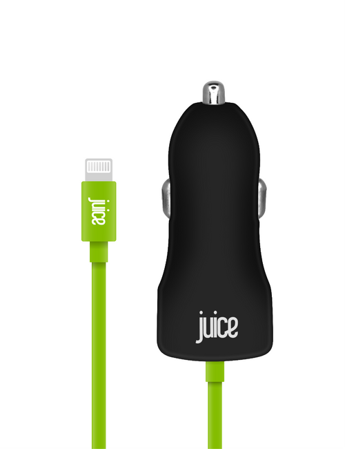 Juice 20W Integrated Lightning Car Charger - Black