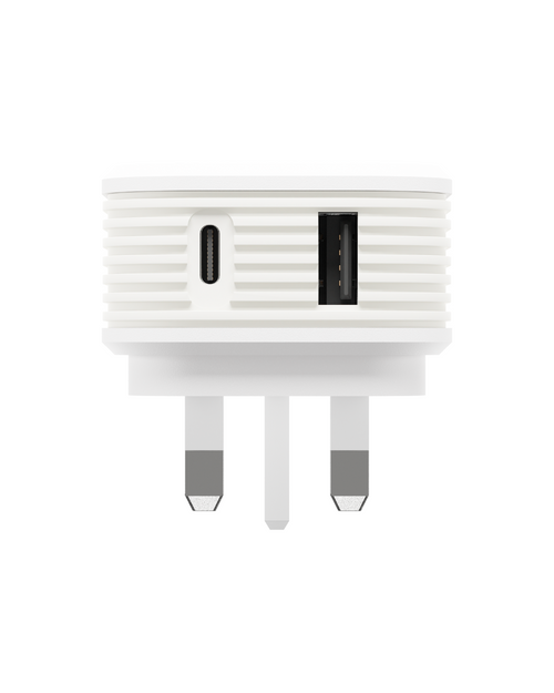 Juice 30W Dual Port Fast Charger Plug – White