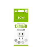 Juice 30W Dual Port Fast Charger Plug – White