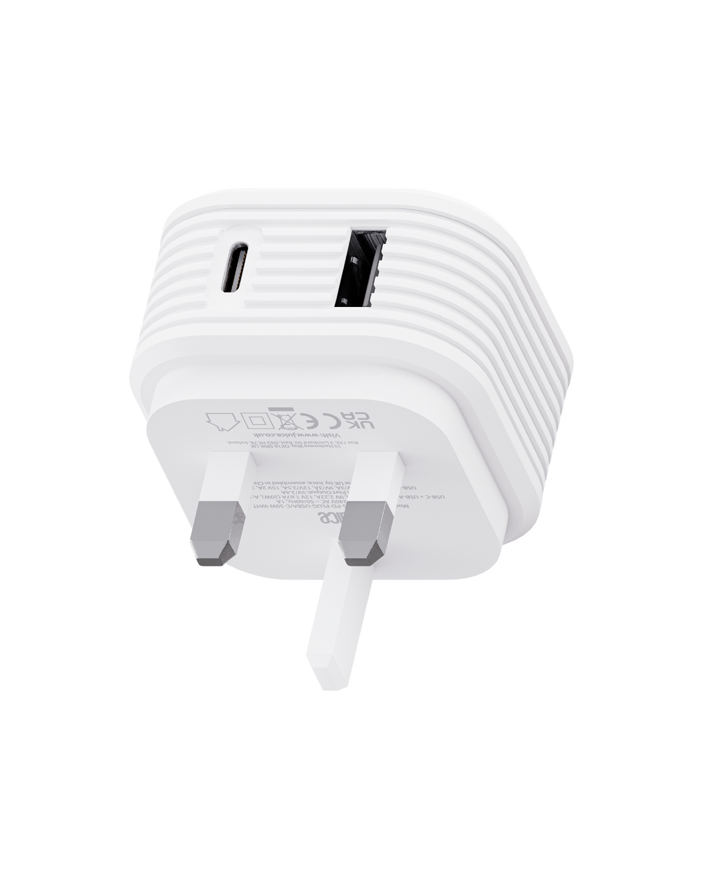 Juice 65W Dual Port Mains GAN Charger Plug