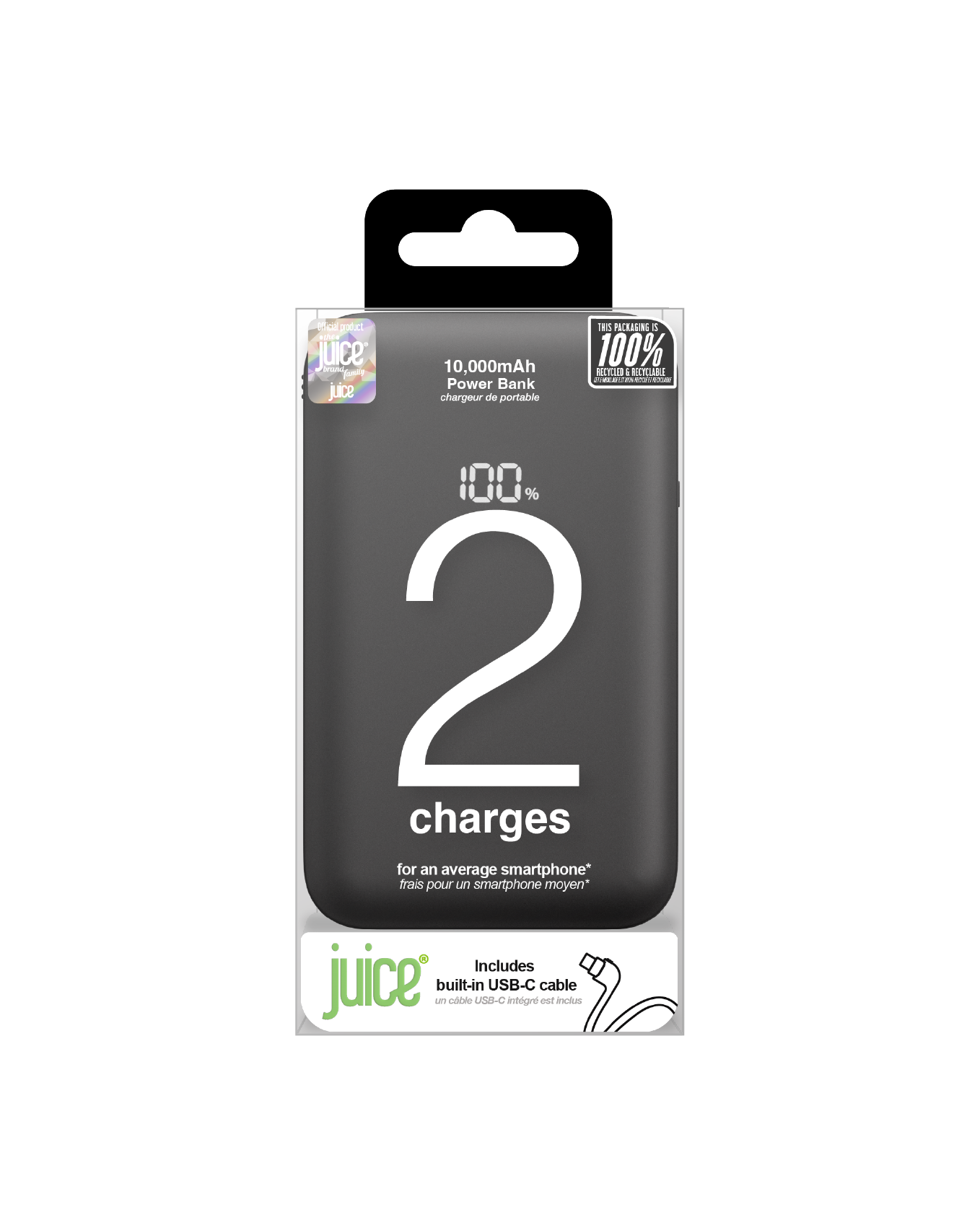 Juice Integrated 2 Charge Power Bank – 10,000mAh