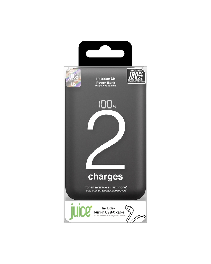 Juice Integrated 2 Charge Power Bank – 10,000mAh