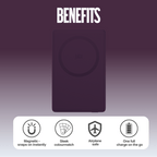 Juice 1 Charge Mag Tec Power Bank – 5,000mAh – iPhone 18 Colour Match – Burgundy – Benefits
