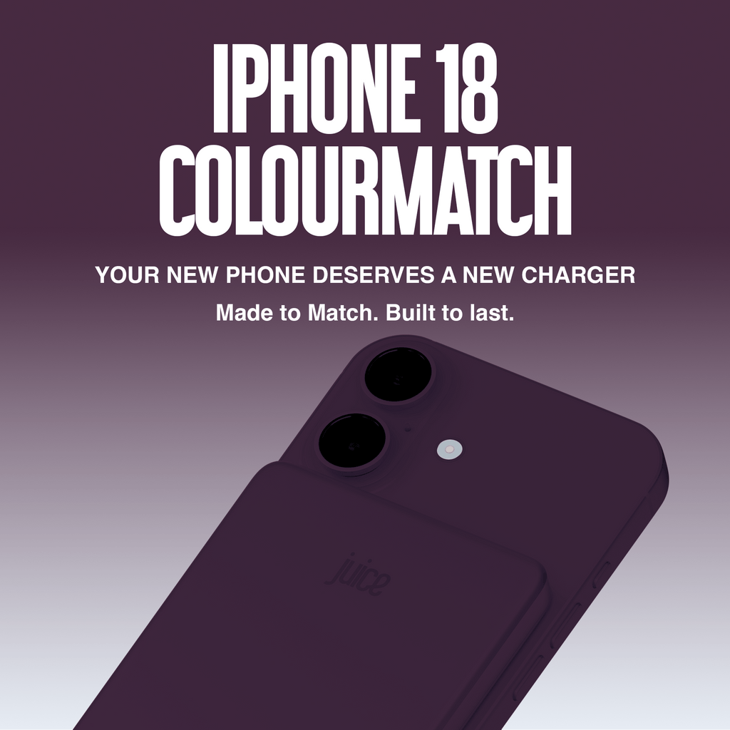 Juice 1 Charge Mag Tec Power Bank – 5,000mAh – iPhone 18 Colour Match – Burgundy – Colourmatch