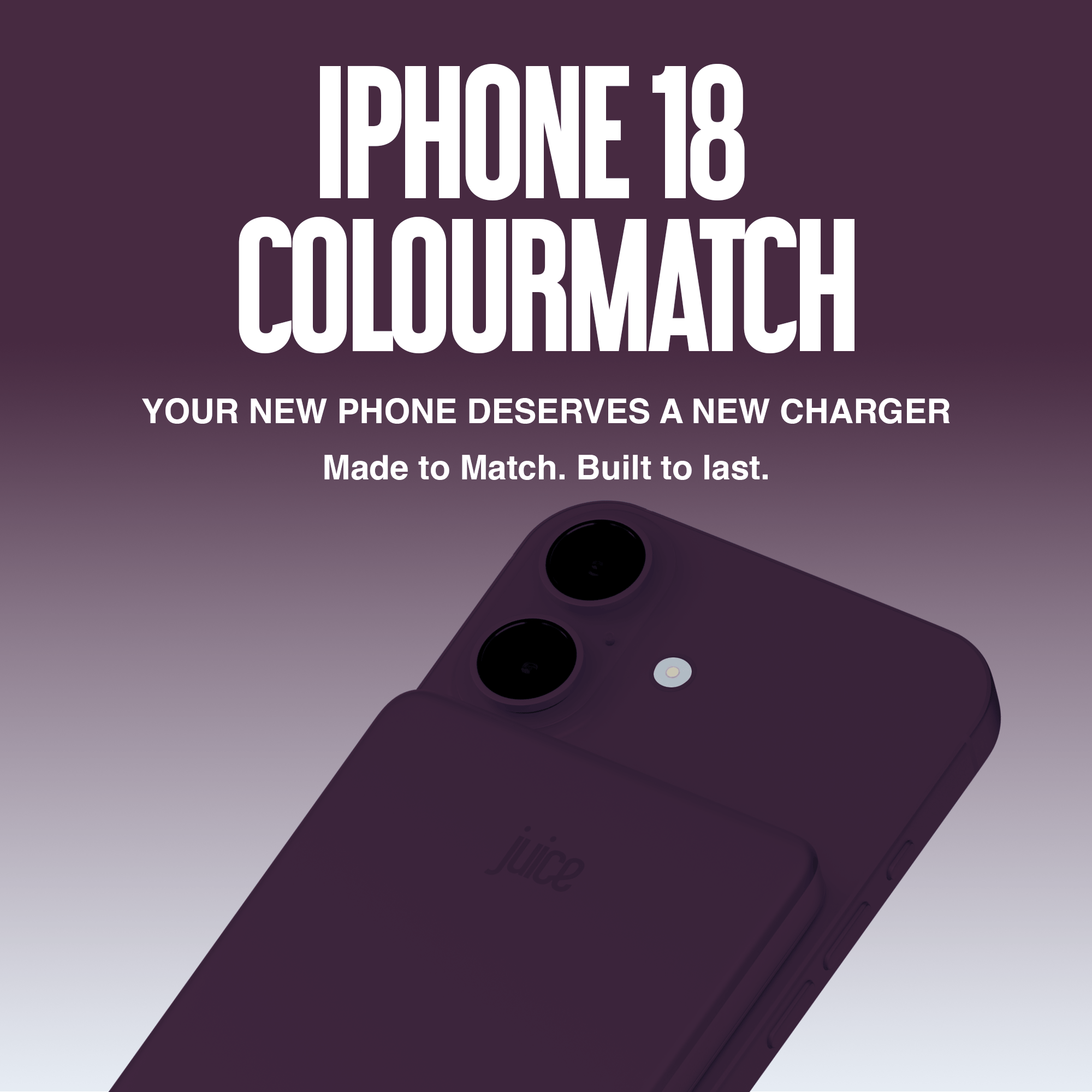 Juice 1 Charge Mag Tec Power Bank – 5,000mAh – iPhone 18 Colour Match – Burgundy – Colourmatch