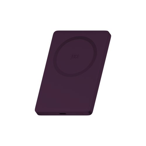 Juice 1 Charge Mag Tec Power Bank – 5,000mAh – iPhone 18 Colour Match – Burgundy – Product Image