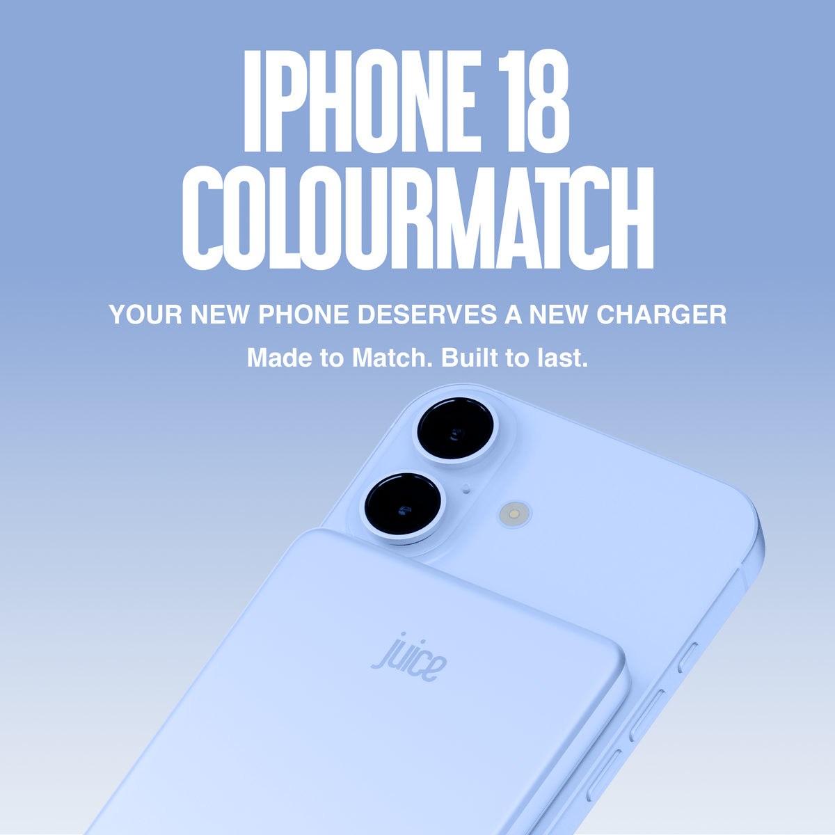 Juice 1 Charge Mag Tec Power Bank – 5,000mAh – iPhone 18 Colour Match – Glacier – Colourmatch