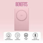 Juice 1 Charge Mag Tec Power Bank – 5,000mAh – iPhone 18 Colour Match – Pink – Benefits