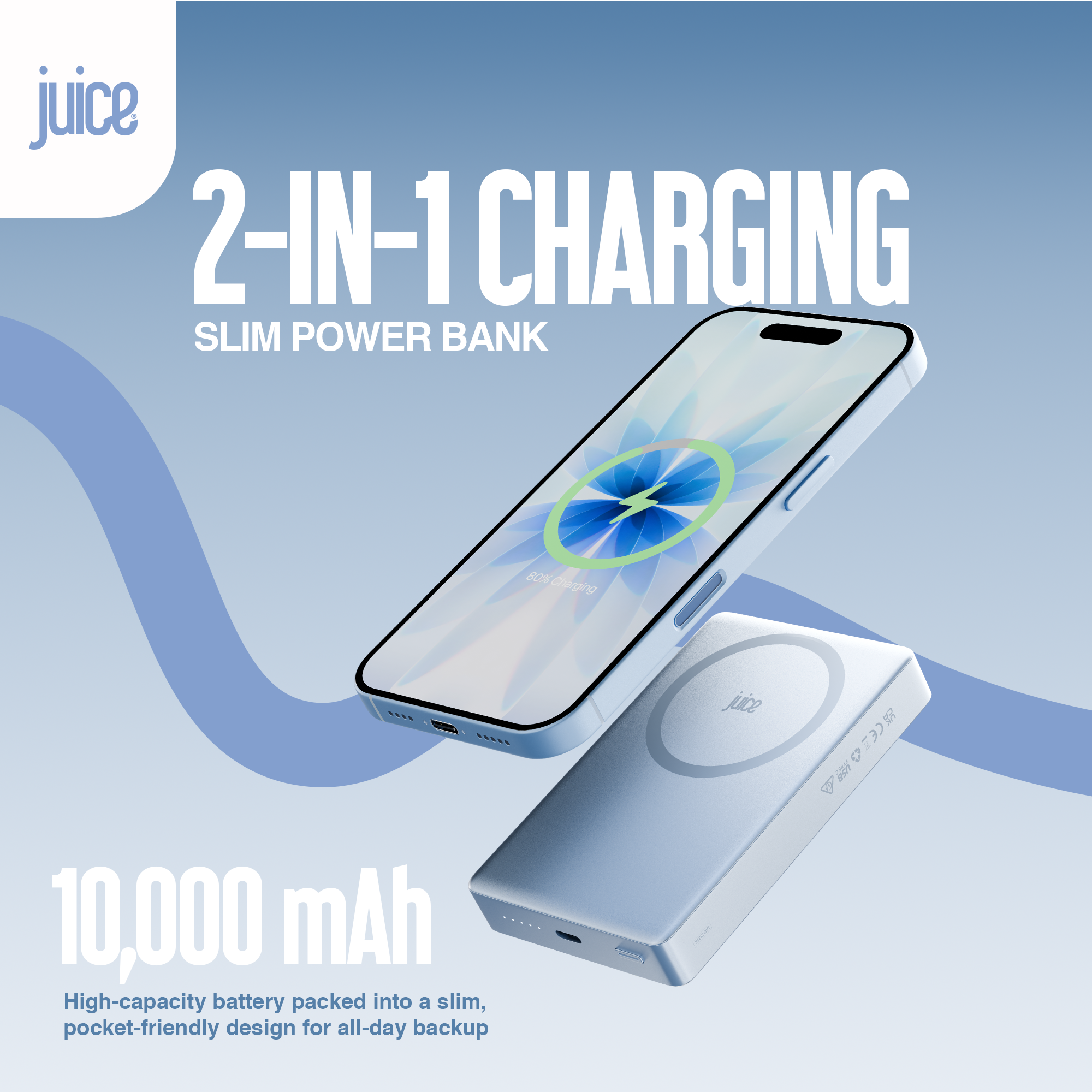 Juice 2 Charge Mag Tec Power Bank – 10,000mAh