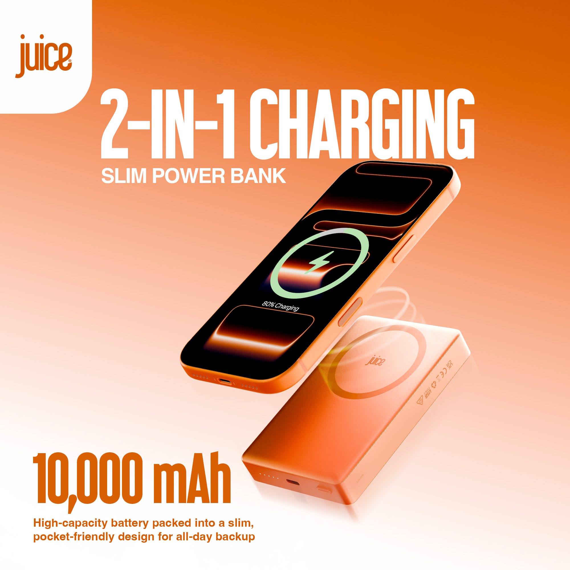 Juice 2 Charge Mag Tec Power Bank – 10,000mAh