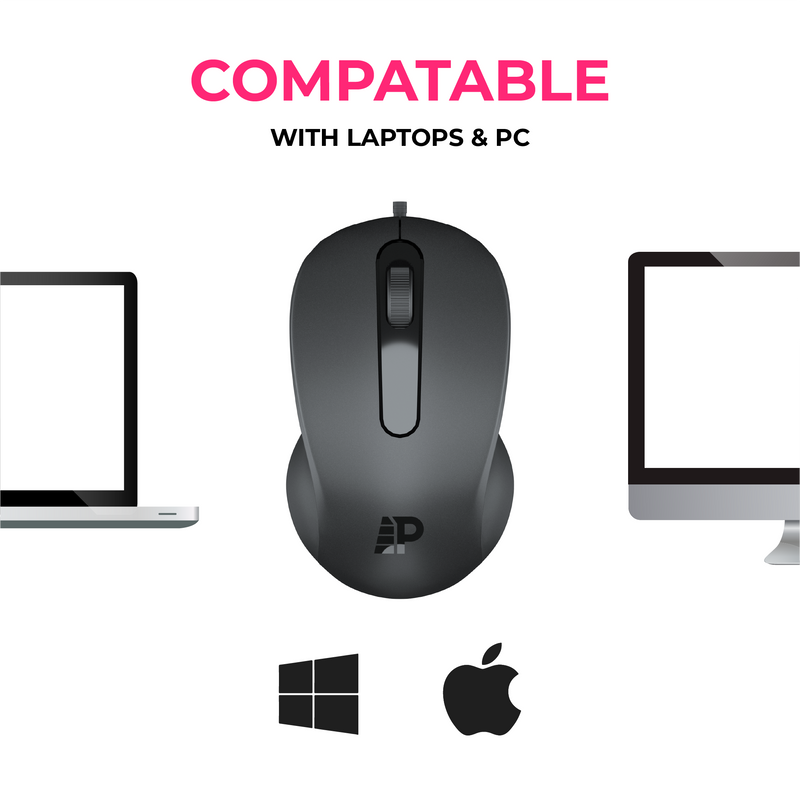 Power Core PC Wired Keyboard & Mouse Bundle
