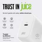 Juice 70W USB-C Fast Charger Plug with 2m Cable – GaN Power for MacBook, Laptop & Phone