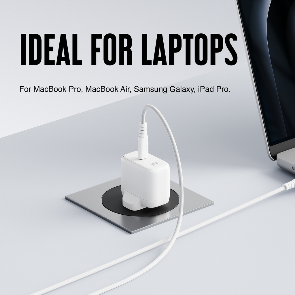 Juice 70W USB-C Fast Charger Plug with 2m Cable – GaN Power for MacBook, Laptop & Phone