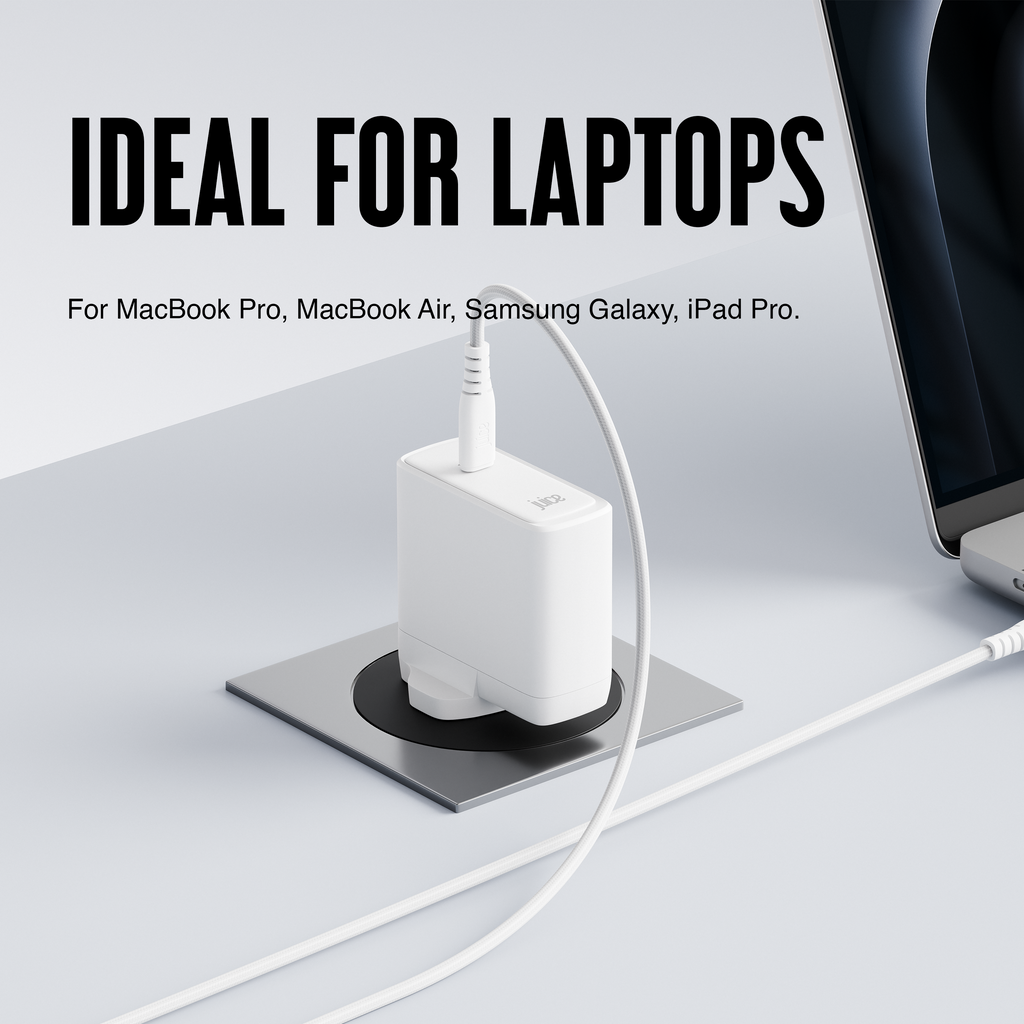 Juice 100W USB-C Fast Charger Plug with 2m Cable – GaN Power for MacBook, Laptop & Phone