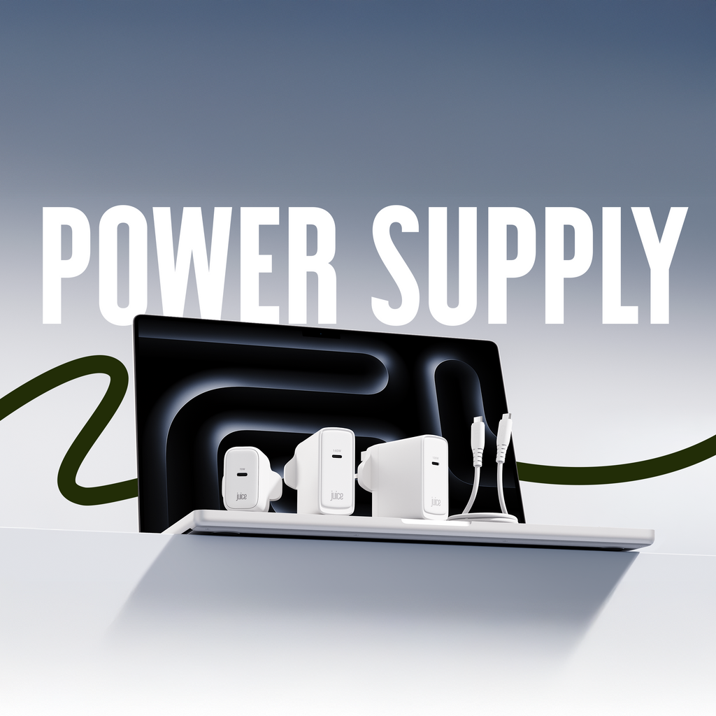Juice 100W USB-C Fast Charger Plug with 2m Cable – GaN Power for MacBook, Laptop & Phone